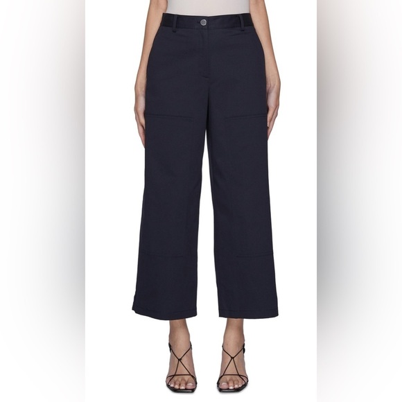Theory UTILITY PATCH COTTON PANTS NAVY NWT M - Picture 2 of 8